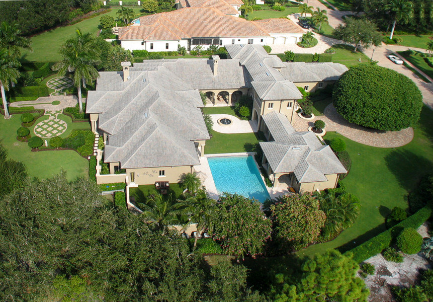 Aerial: Residence on 1.19 Acre