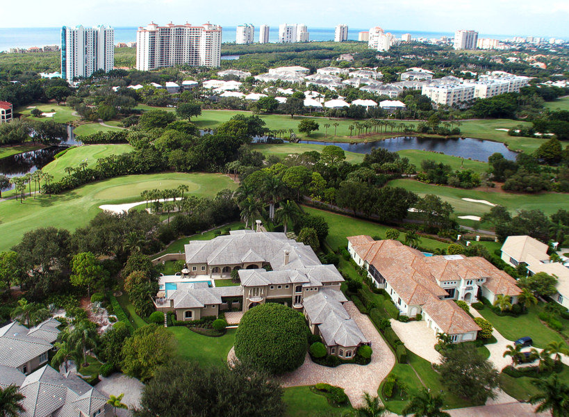 Aerial: Residence Golf Course, Pelican Bay